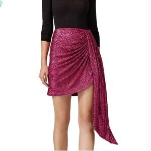 JONATHAN SIMKHAI pink Sequins Mini Skirt